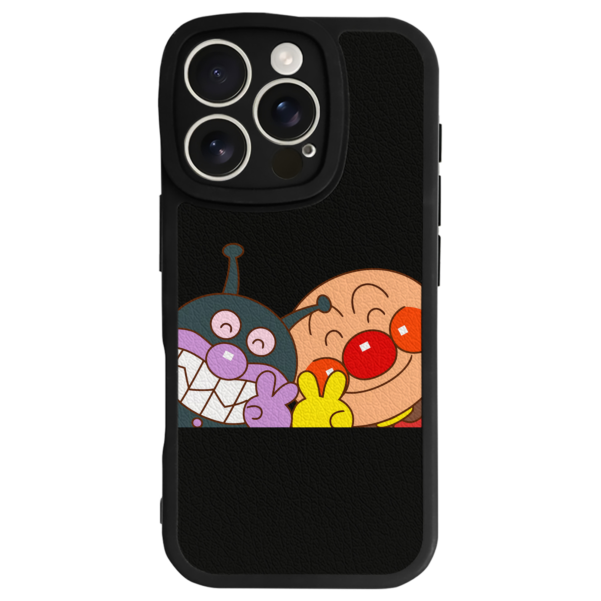（画像用） アンパンマン Anpanman 【iPhone 16シリーズ対応】シリコンスマホケース（レザー調） 材質：シリコン